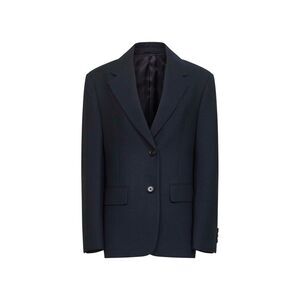 Prada Abbigliamento Women Blue Rush Stitch Single-Breasted Blazer